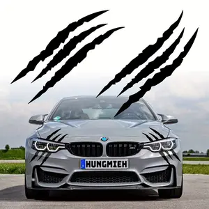 2pcs Vinyl Claw Marks Decal, Car Headlight Sticker, Auto Decoration, Scratch Stripe Vehicle Body Accessories