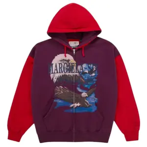 Supreme MM6 Maison Margiela Eagle Zip Up Hooded Sweatshirt Red
