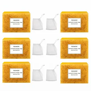 Turmeric & Kojic Acid Face Soap, Natural Handmade Bath Soap, Moisturize Body Care Products for Men & Women, Skincare Essentials, Cleanser
