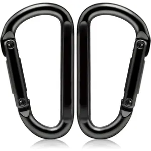 Heavy Duty Carabiner Clips, 860lbs - 3" Iron Carabiners for , Gym, Camping, Hiking Accessories - D-Ring  Hooks for Hammocks, Backpacks, Outdoor Gear