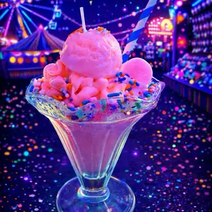Glow Pink Sundae Dessert Candle