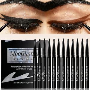 12pcs Of Eyeliner Pencil Set Makeup Long Lasting Not Easy To Fade Portable Waterproof Luxury Liquid Freckle Pens Significantly Colored Cosmetic