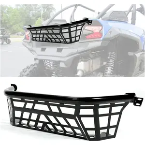 Cargo Barricade Compatible with 2020-2025 Kawasaki Teryx KRX 1000 2023-2025 KRX4 1000 Luggage Rack Steel Cargo Bed Enclosure Tailgate Black Powder Coated