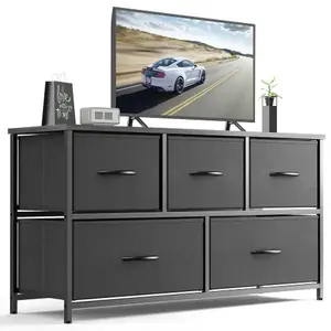A bedroom storage box with 5 drawers, drawer storage cabinet, makeup table, and sturdy iron frame storage Boxes
