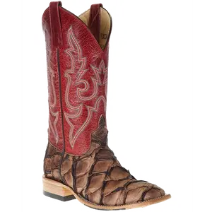 Macie Bean Ladies Pirarucu Cigar Matte Red Sinsation Boots M2007