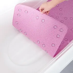 Non Slip Bathtub Mat 36" X 17" Shower Mat Soft  Bath Mats for Bathroom Tub, Bathtub Mat with Drain Holes, Suction Cups, Shower Mat Non Slip