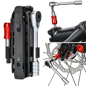 Portable Ratchet Wrench Tool Kit Tire Lever Screwdriver Spanner Set Mountain Bike Road Bike Riding Repair Accessories