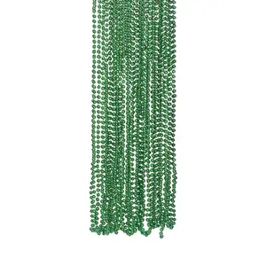 30" Bulk 48 Pc. Green Metallic Plastic Bead Necklaces