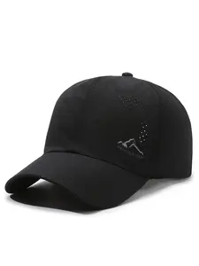 1 Piece Quick-Dry Breathable Baseball Cap, Men's Lightweight Sun Hat, Summer Hat, Outdoor Running Golf Fitness, Casual Fitted Plain Design, All Seasons, Sports Outdoor Hats