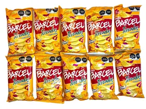 10 - PK BARCEL TOREADAS HABANERO - Mexican Chips - Snack Crispy Crunchy Bite - 45 GRAMS PER BAG - MEXICAN CHIPS - PAPITAS MEXICANAS - SABRITAS MEXICANAS