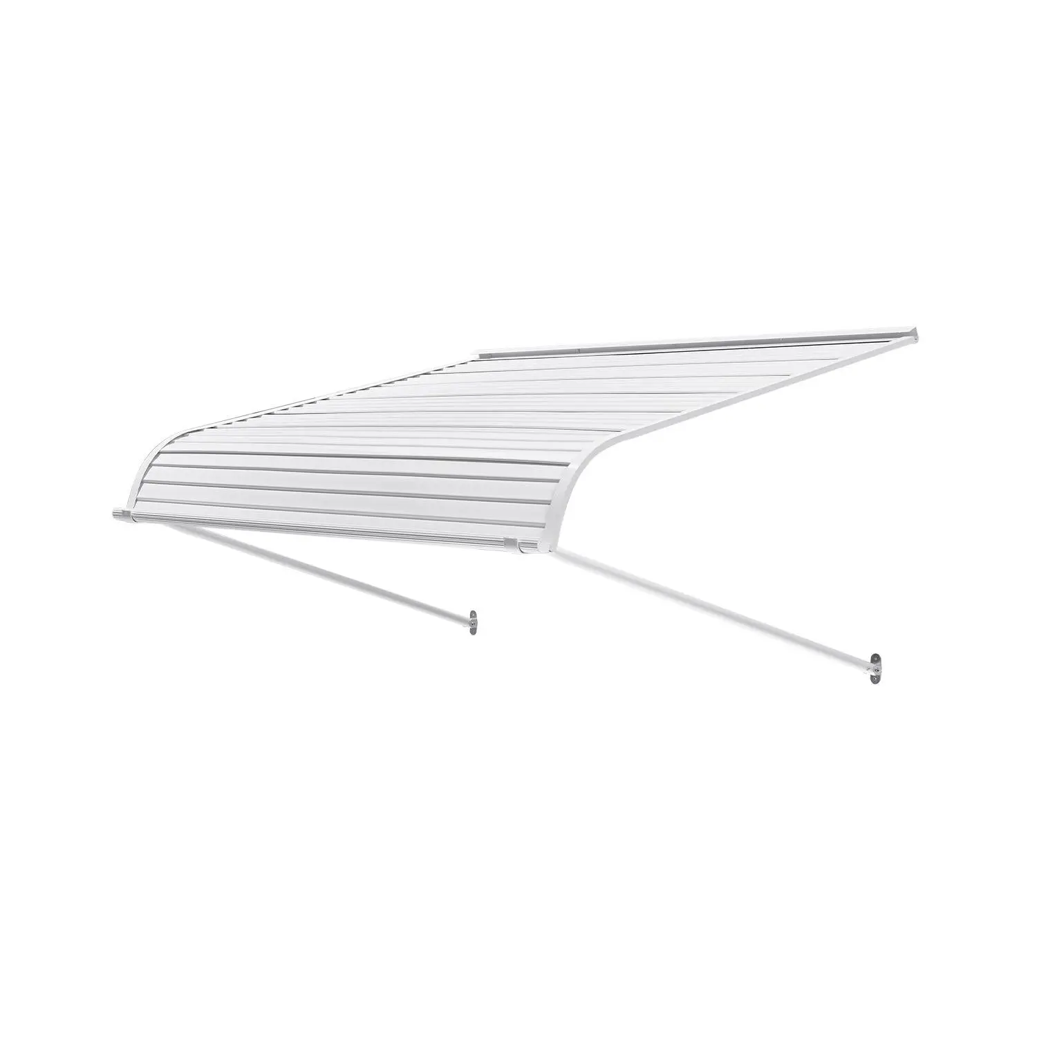 VEVOR 48x42 in Rectangle Aluminium Awning Complete Kit - 22mm Thick Support Rods, Ripple Design, Smart Water Flow Design, Leak-Resistant Fixed Mount Canopy, Family-Friendly DIY Exterior Cover for Shops, Patio Porch