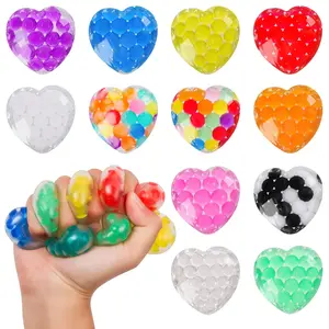 10pcs Mini Heart Squeeze Popit Toys for Kids Party Favors, Colorful Heart Decompression Squeeze Stress Relief Toys, Perfect for Birthday Parties and Classroom Rewards