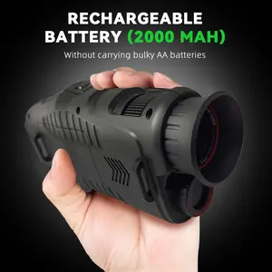 ABS R11 Night Vision Monocular With 32G Card- All-Black Stealth Vision For Outdoor Adventures - HD Photography & Video, Digital Zoom, Rechargeable - Perfect For Hunting, Camping, Wildlife Observation, And More Infrared Binoculars Sturdy Durable Telescopic