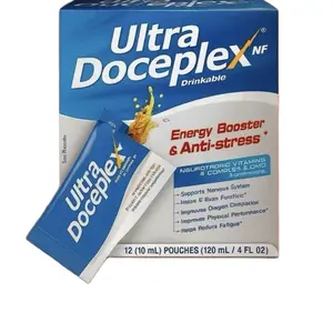 Ultra Doceplex Drinkable Energy Pouches - Multivitamin Supplement - 12 Pouches 10 mL Each