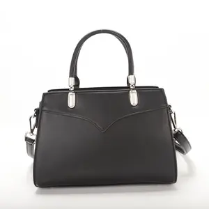 LA TERRE Structured Satchel Bag with V-Shaped Front Detail - Premium Leather Top Handle & Crossbody Tote (Multi-Color Options)