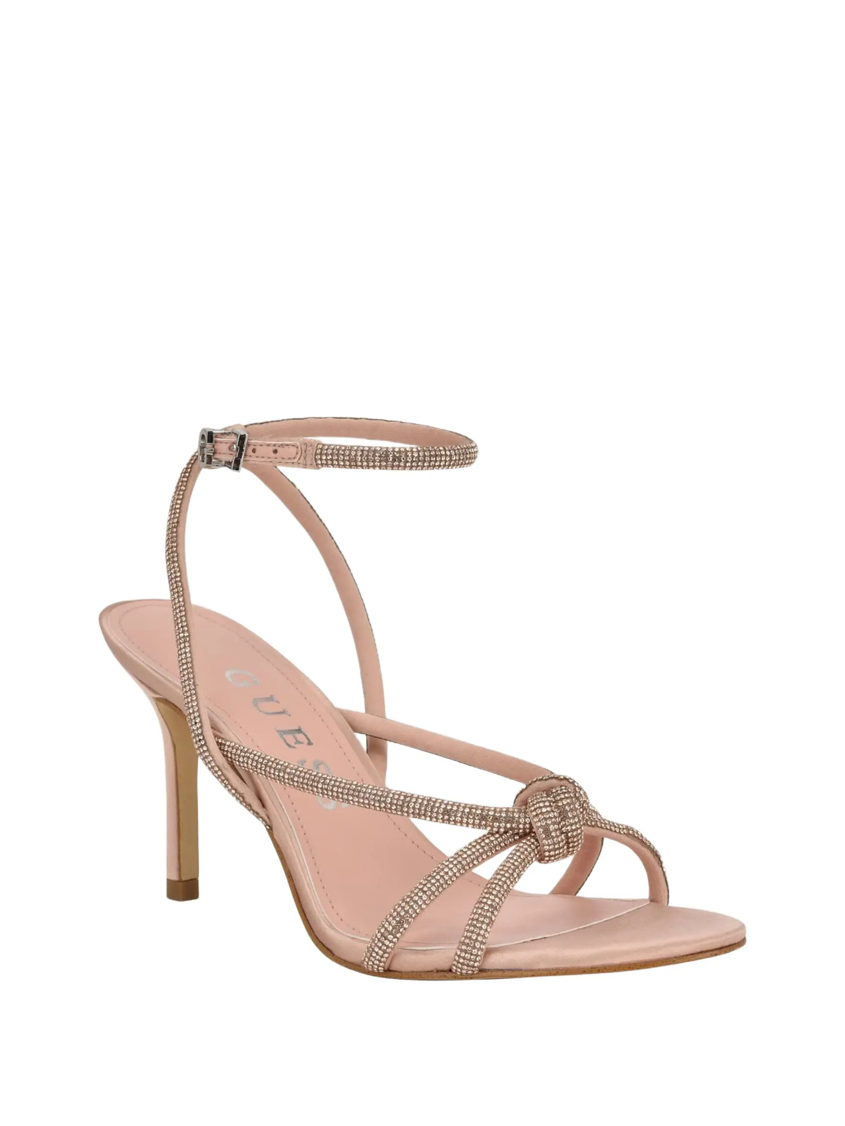 GUESS Female Merlota Rhinestone Strappy Heels