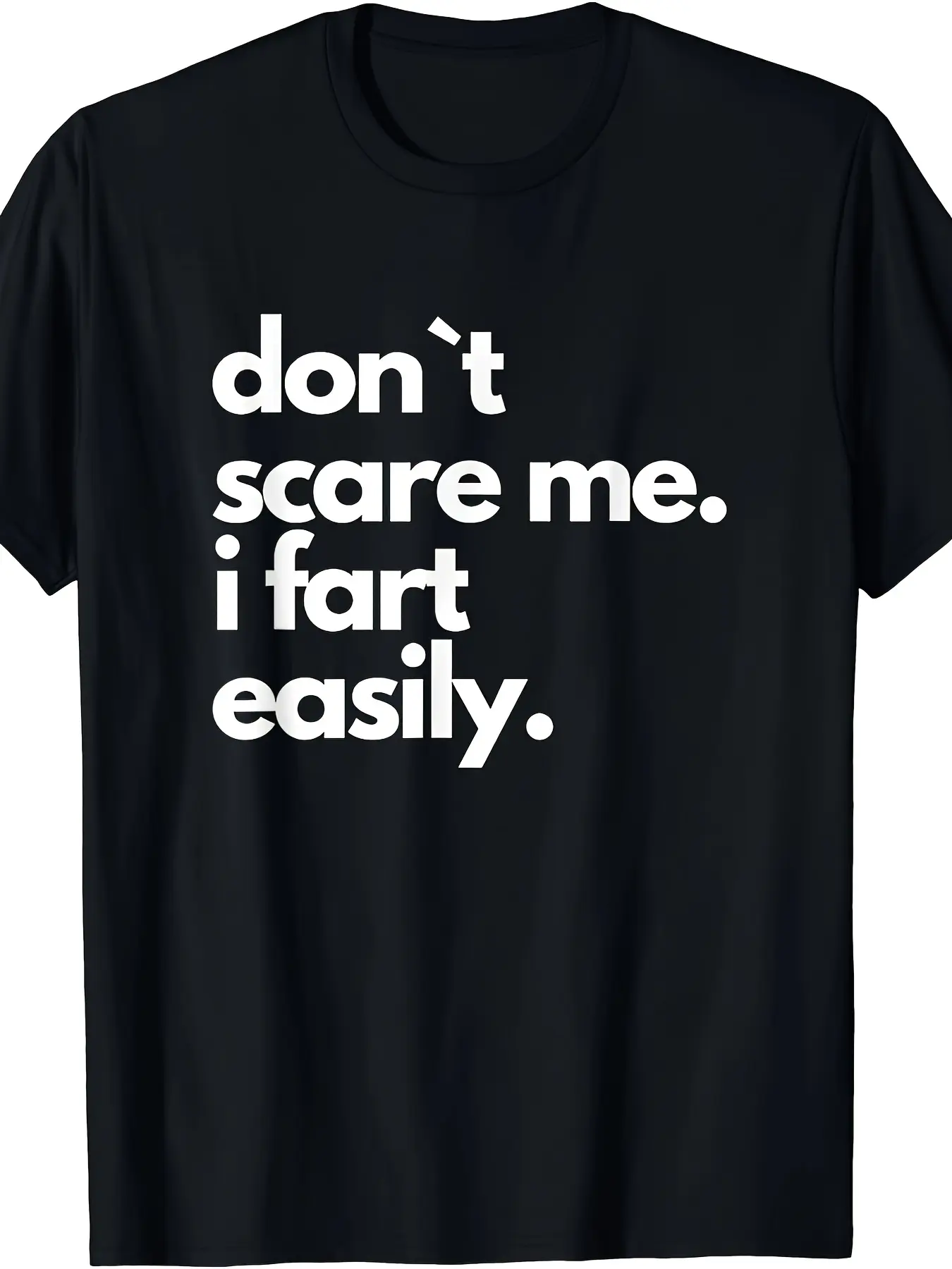 Funny Adult T-shirt - 'don't Scare Me I Fart Easil unisex soft cotton short sleeve t shirt, vintage graphic casual tee for men women teens, perfect birthday holiday gift for camping travel gym daily street  wear