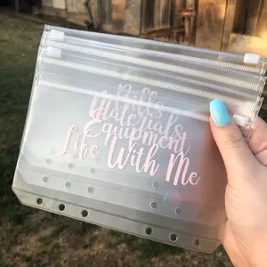 Custom a6 vinyl zipper cash envelope | A6 sized envelope | Personalized vinyl envelope | Budgeting system