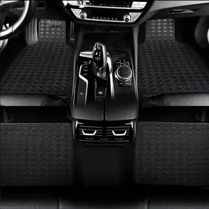 Car Floor Mat, Artificial Leather Waterproof Auto Foot Pad, Dustproof Floor Mats for Car, Car Interior Carpet Accessories for Car Styling, Car Interior Accessory