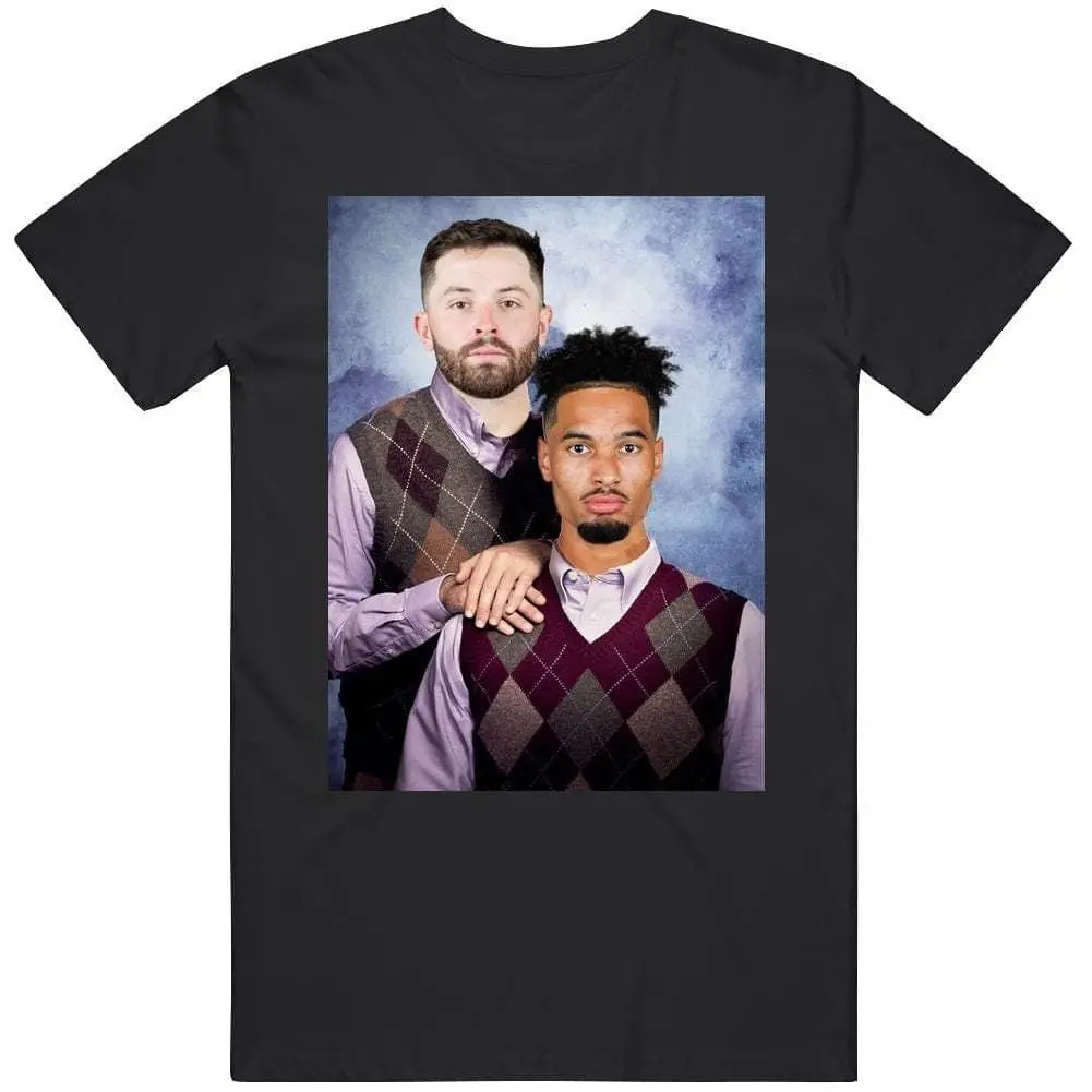 Gildan Baker Mayfield & Emeka Egbuka Graphic T-Shirt, Cute Preppy 100% Cotton Fan Merch, Funny Holiday Gift, S, Shortsleeve, Classic