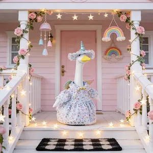 23 Inch Porch Goose Clothes Unicorn Goose Lace Print Dress, Cute Animal Costume for Halloween & Cosplay, Soft Fabric Comfortable Wear