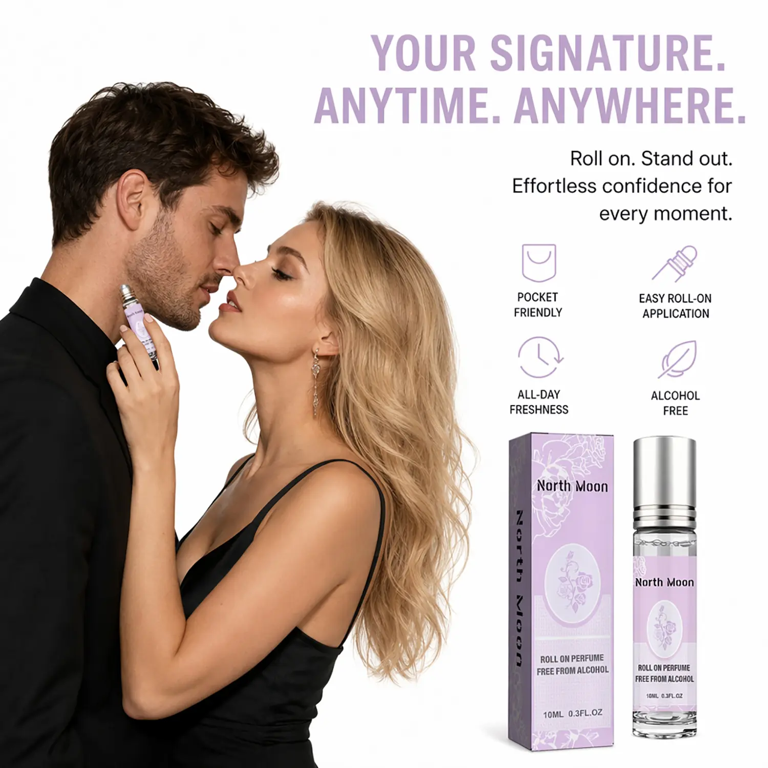 Women's Pheromone Perfume | With Pheromone Formula, Long Lasting, Floral Fruity Woody Scent | Designed for Her - Make Him Addicted & Share a Wild, Wonderful Night | Perfect National Sex Day & Lingerie Day Gift Set for Her 10ml/0.3fl.oz