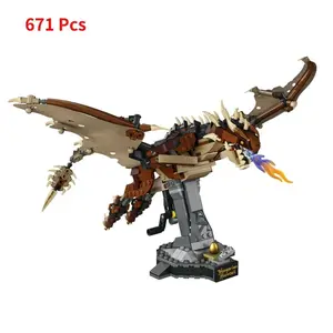 Magic Movie Hungarian Horntail Dragon Building Blocks Movie Legend Flying Dragon Phoenix Fawkes Educational Assemble Bird 76394 Model Bricks Moc Children Toys For Boy Kid Adults Christmas Gift