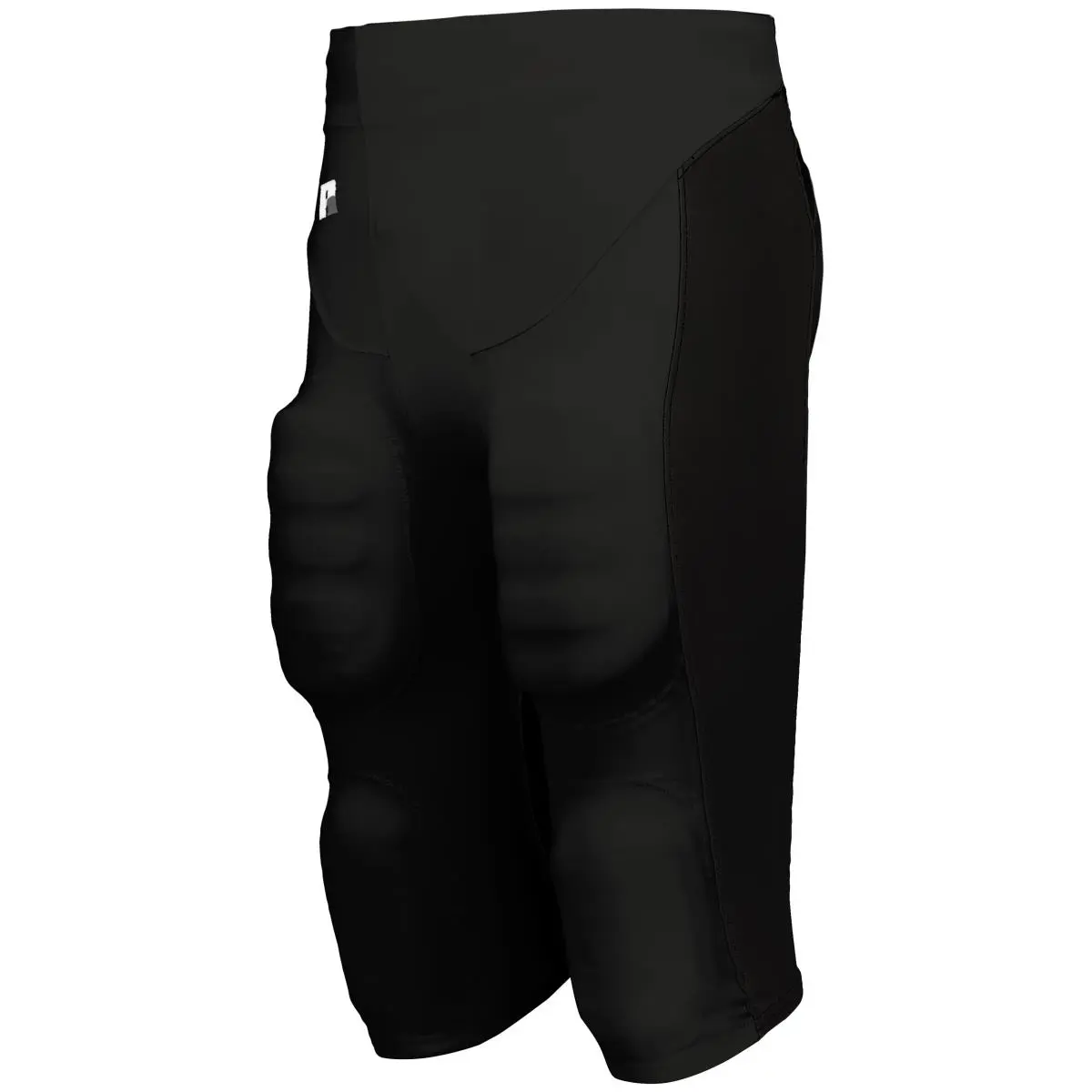 Russell R26XPM.BLK.2XL Beltless Adult Football Pant, Black, 2XL, Mesh Inserts, Elastic Waist, Nylon Blend Fabric, Odor Guard