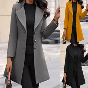 Winter New Women's Coat Korean Slim Mid-Length Women's Clothing Woolen Coat