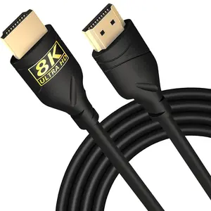 8K@60Hz HDMI Cable 2.1, 6.6FT Ultra High Speed HDMI Cord, Support 4K 8K HDCP, HDR 10, 4K@120Hz 144Hz, for Laptop, PC, HDTV, PS4/5, Xbox