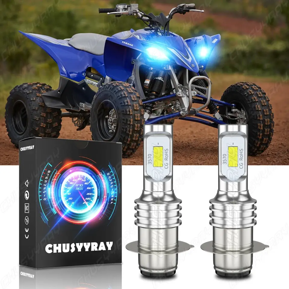 2x 8000K LED Headlights Lamp For Yamaha YFZ450 YFZ 450 2004 2005 2006 2007 2008 2009 2010 2011 2012 2013 2014 2015 2016 2017 2018 Led Headlamps Bulbs Led Headlamp Motorcycle Led