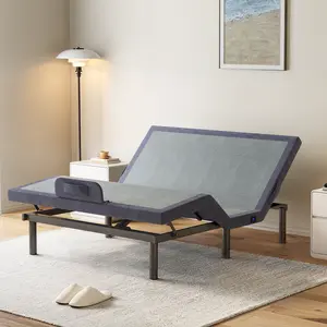 ONBRILL Twin/Queen Adjustable Bed Frame with Wireless Remote, Electric Bed Base w/3 Massage Modes, Zero Gravity Bed, Head and Foot Incline, 3 Mins Fast Assembly, 2 USB Ports, Memory Pre-Sets, Anti-Snore