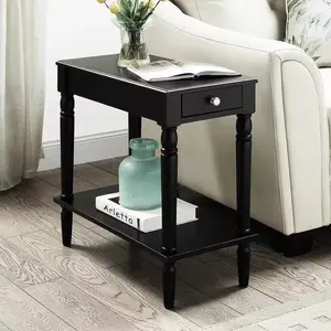 French Country Black No Tools Chairside Table