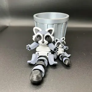 3D Printed Articulated Racoon Fidget toy