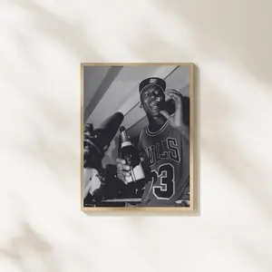 Michael Jordan Print Iconic  Celebration Poster