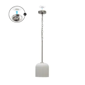 Parkmont 1-Light Pendant Light in Transitional and Modern Style 87.38 Inches Tall 8 Inches Wide Plug & Play Design with Elegant Chain and Matte Finish