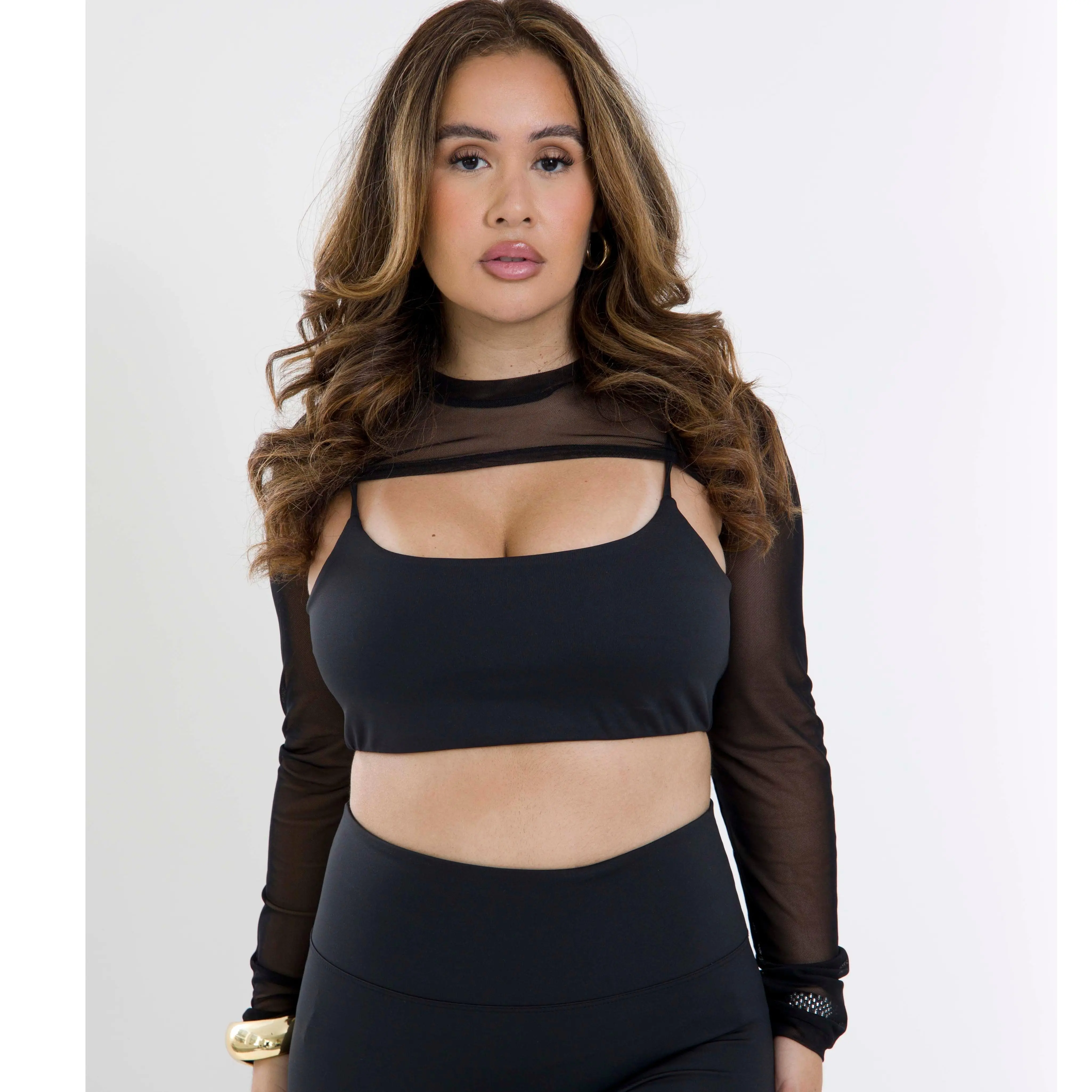Femi Mesh Bolero 2-Piece Sports Bra