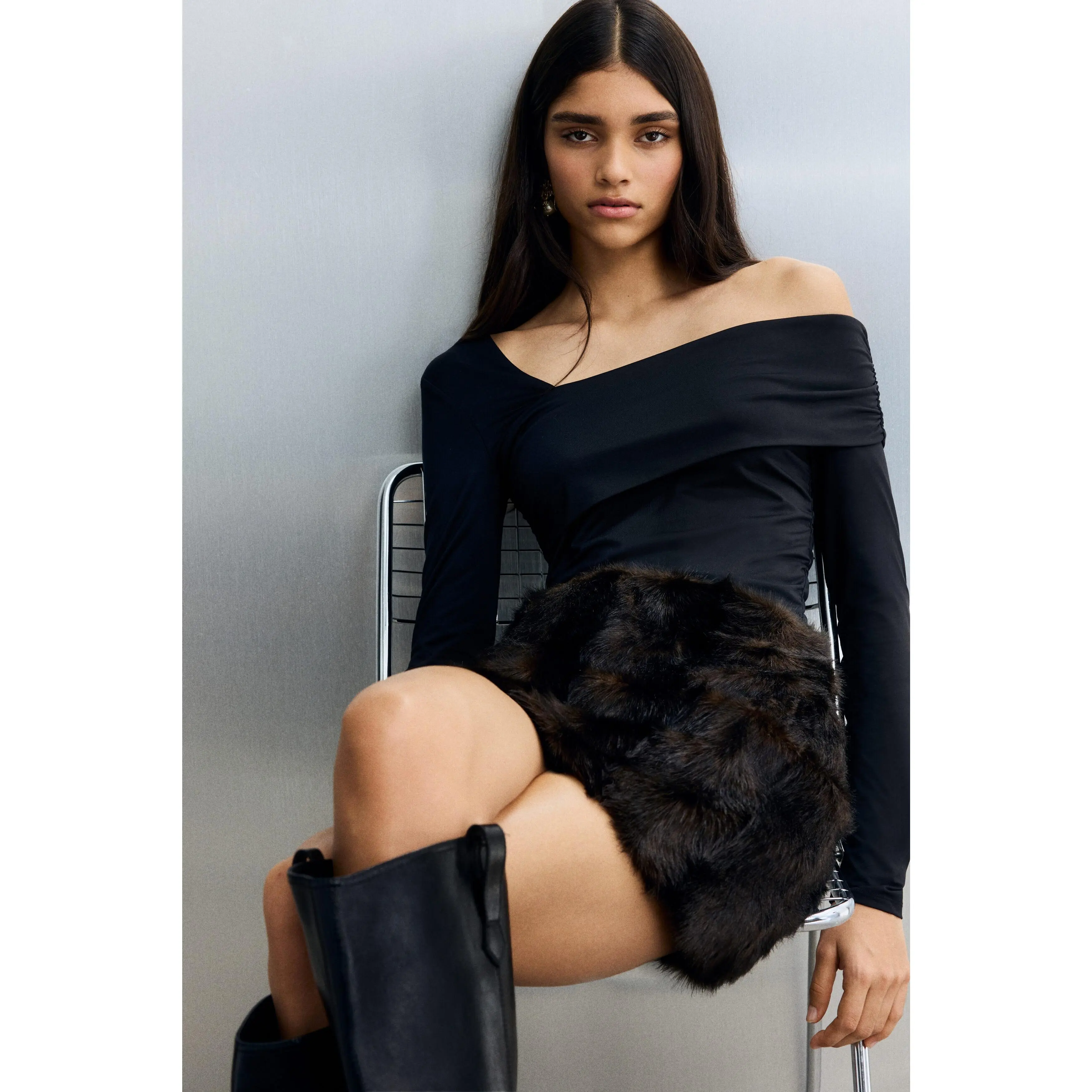 One Shoulder Hm Leather Dress H&M Black Faux Leather One Shoulder Size One Shoulder Hm Leather Dress H&M Black Faux Leather One Shoulder Size