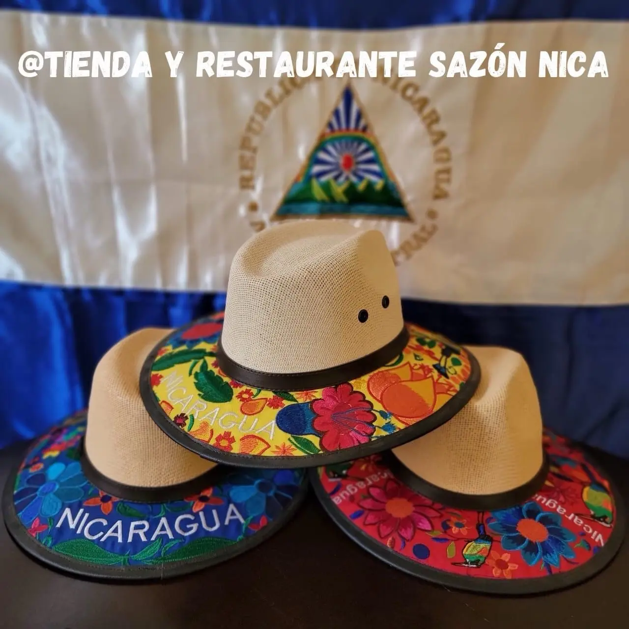 Sombrero bordado 100% Nicaragüense para dama