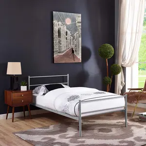 Modway Alina Twin Platform Bed Frame in Gray