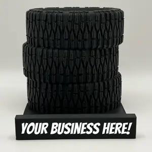Custom Tire Themed Business Card & Penholder Personalized 3D Printed Counter Display for Small Business