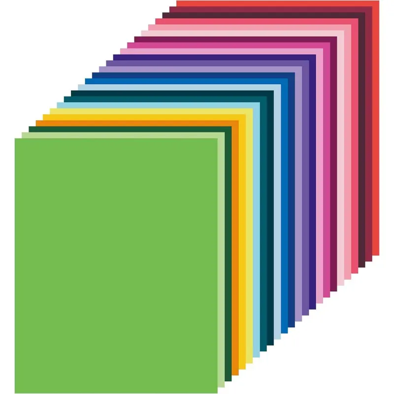 100 Sheets Colorful Cardstock Paper, Multi-Color Light Tone Craft Paper, Ideal for Scrapbooking, Scrapbook Materials, Office Printing, DIY Crafts, 8.3 x 11.6 Inches