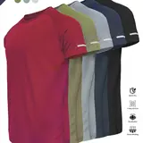 【Black Friday】Reflective Men's Athletic T-Shirt, Breathable Quick-Dry Short Sleeve Crew Neck, Lightweight Sport Tee, Ideal for Outdoor Activities