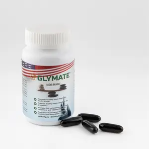 GLYMATE Sugar Balance Dietary Supplement - 60 Softgels for Healthy Blood Sugar & Insulin Levels - Natural Ingredients - Healthcare Fitness Edible