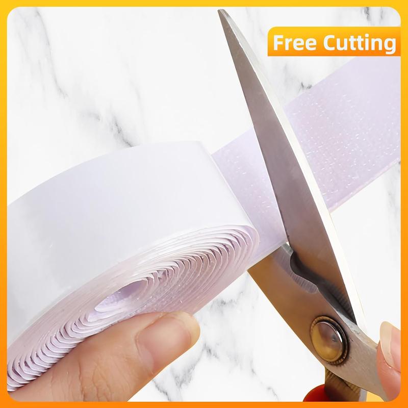 Heavy Duty Hook and Loop Tape with Strong Adhesive - 9.84FT x 1in White Velcro Strips, Self-Adhesive Fasteners for Wall Hanging, Carpet Fixing, Bedding & Crafts (1 Hook Roll + 1 Loop Roll)