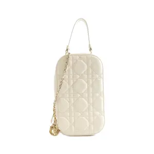 Pre-owned Dior Lambskin Small Leather Goods Christian Lady Phone Holder