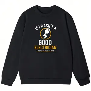 Humorous Electrician Long Sleeve Sweatshirt – Heavy-Duty Work Gift for Electricians