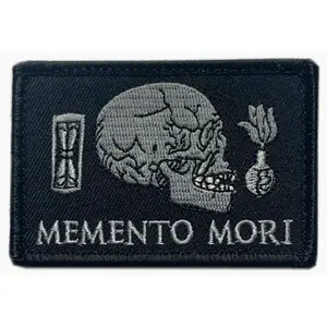 Memento Mori Embroidered Patch [3.0 X 2.0 inch - Hook Fastener Backing -MM7]