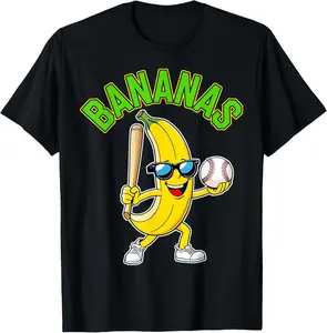 Bananas Funny Banana Graphic Summer Casual Shortsleeve Cotton T-Shirt