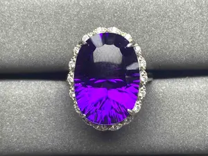 A523 Amethyst Ring Natural Stone